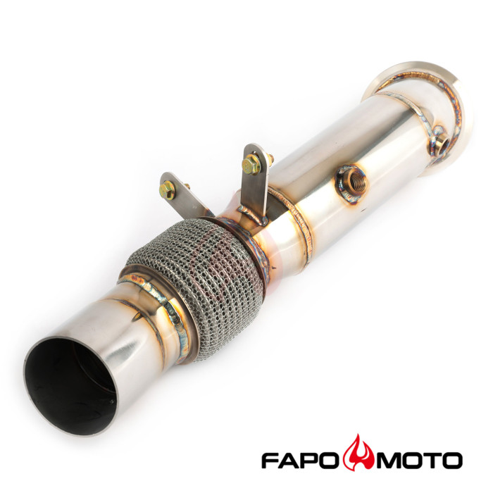 FAPO 4 inch Turbo Downpipe For BMW X5 X6 35ix F15 F16 N55 3.0L 2014 2015