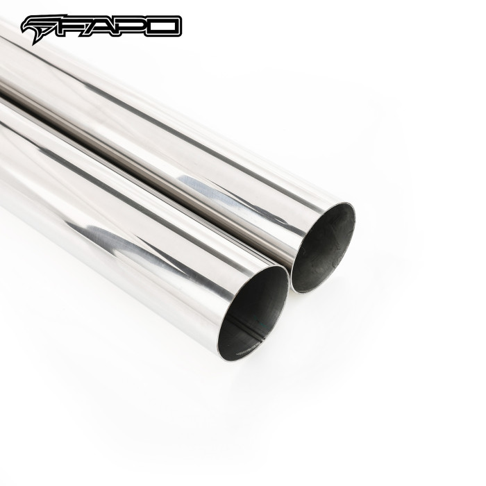 FAPO 3 in. 8pcs Stainless Steel DIY Custom Mandrel Exhaust Pipe Straight Bend Kit