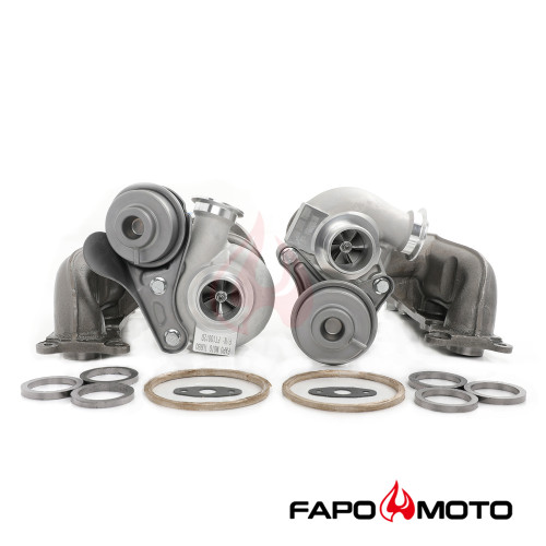 FT100110+FT100120 500HP Twin Turbos TD03 for BMW N54 335i 335xi 335is E90 E91 E92 E93 OE design