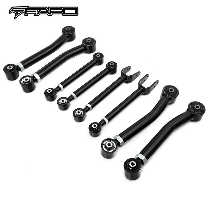 FAPO Full Set Adjustable 0-8  Lift Control Arms for Jeep Wrangler TJ 1997-2006