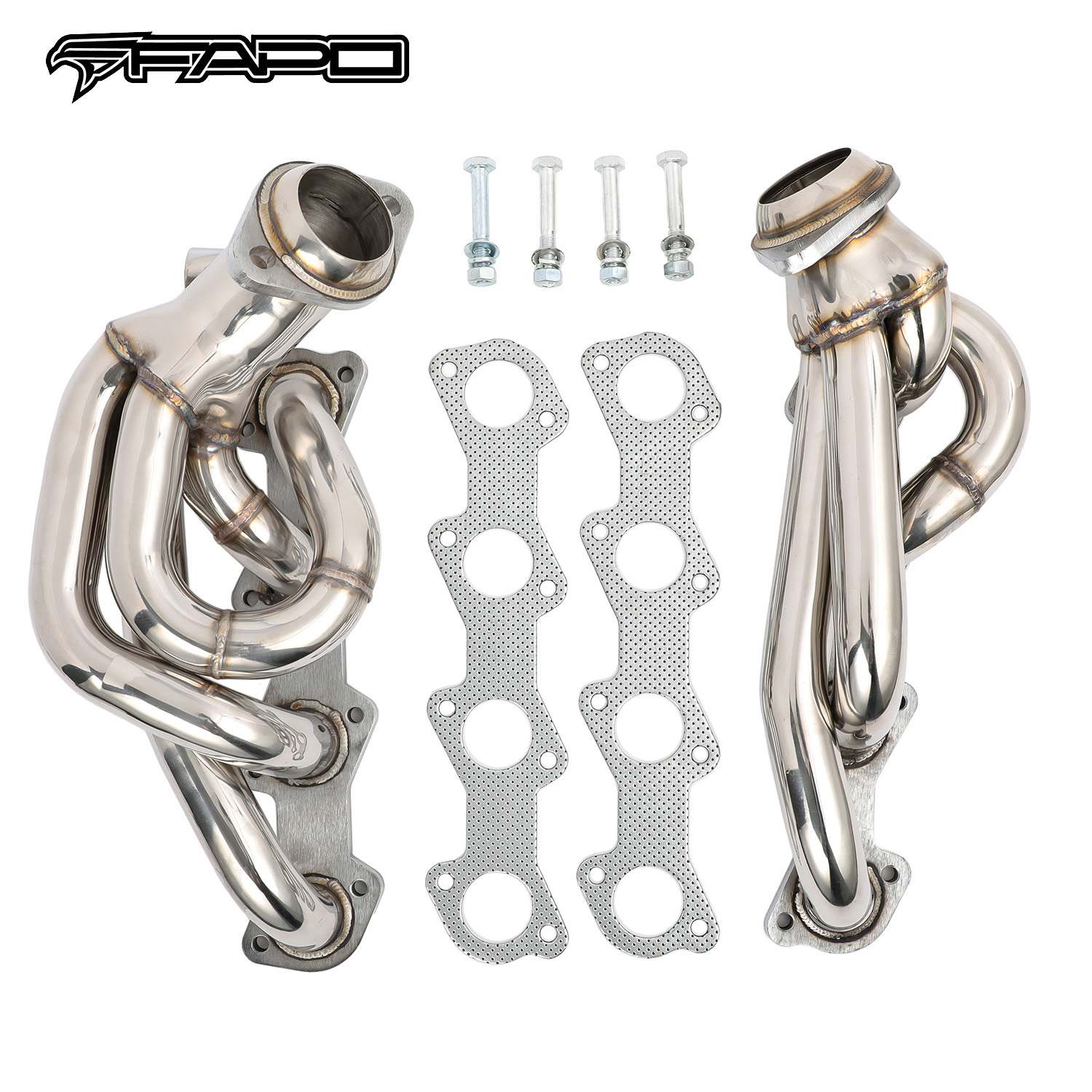 FAPO Shorty Headers for 9703 Ford F150 5.4L 330 V8 XL XLT FX4 King