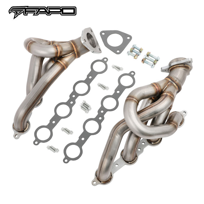 FE640170 FAPO Shorty Headers for 08-13 Chevy Silverado GMC Sierra 1500  5.3L V8 1-3/4 Primary 409SS