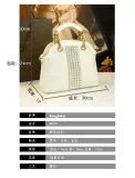 Crocodile armpit handbag middle aged women's bag mother's bag lacquered lace with Diamond Single Shoulder Messenger Bag