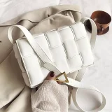 Small Weave Flap Bags For Women 2020 New Good Quality Fashion PU Leather Shoulder Crossbody Bag Female Summer Handbags