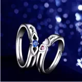 Cupid a pair of ruby opening rings men's fashion trend Korean version