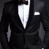 Black Wedding Tuxedos for Groom 2 Piece Slim fit Men Suits Set Shawl Lapel Custom Prom Business Boyfriend Jacket with Pants 2020