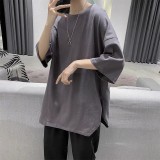 Hong Kong style solid color T-shirt man