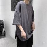 Hong Kong style solid color T-shirt man