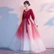 Women's red evening dress