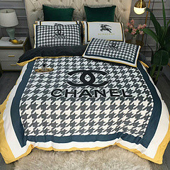 $100 A-304 Material:cotton  Four-piece set  size:1pc Duvet cover(200x230cm) +1pc bedsheet(240x250cm)+2pcs pillow case(45x74cm)