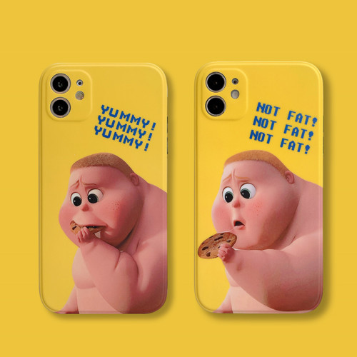 【小胖手機殼】吃貨小胖子情侶卡通iPhone保護殼   任選2個 附贈行動電源