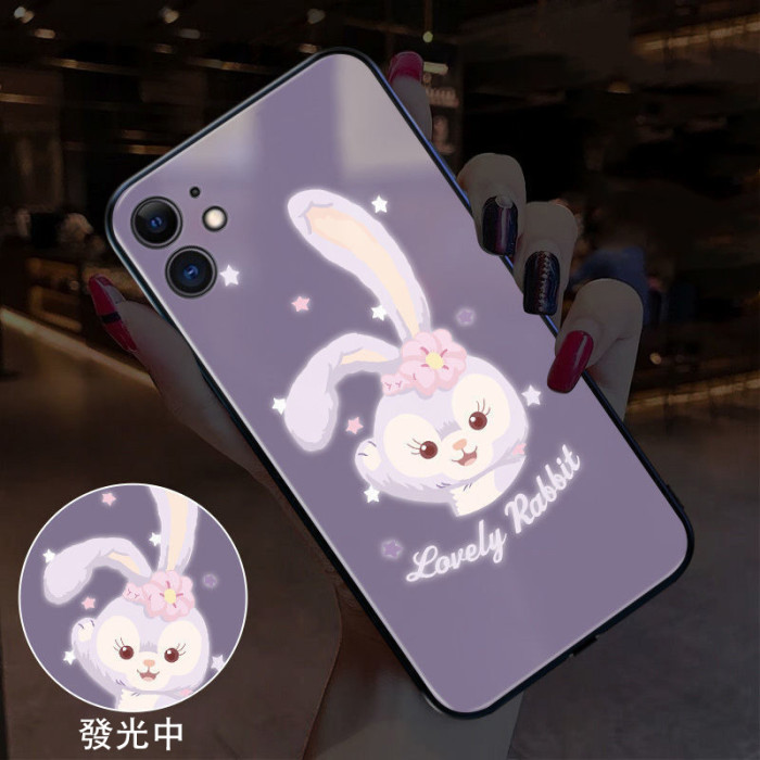 【發光兔子手機殼】適用iPhone 發光全包鏡頭可愛兔子手機殼 全場任選下訂2個 送大容量行動電源 