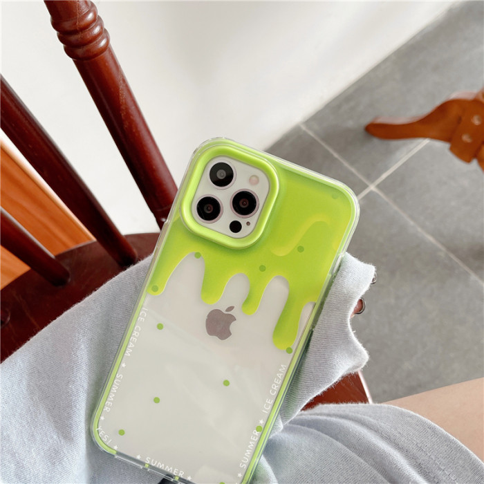 【冰淇淋手機殼】簡約融化冰淇淋iPhone系列手機殼，彩色二合一，超強防護，夏日限定！