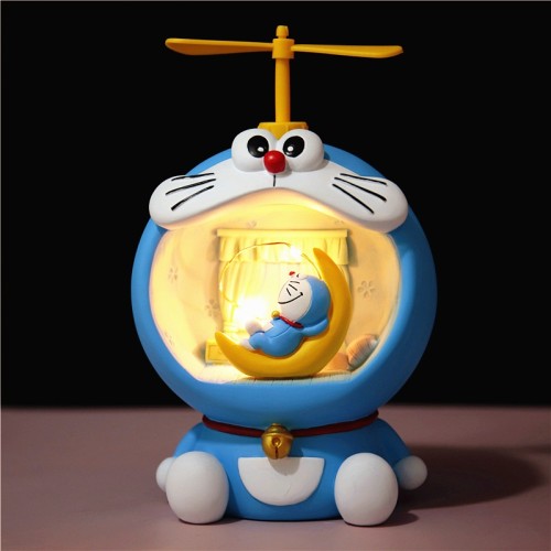 【哆啦A夢擺件】哆啦A夢小夜燈存錢罐擺件，创意可愛卡通禮物