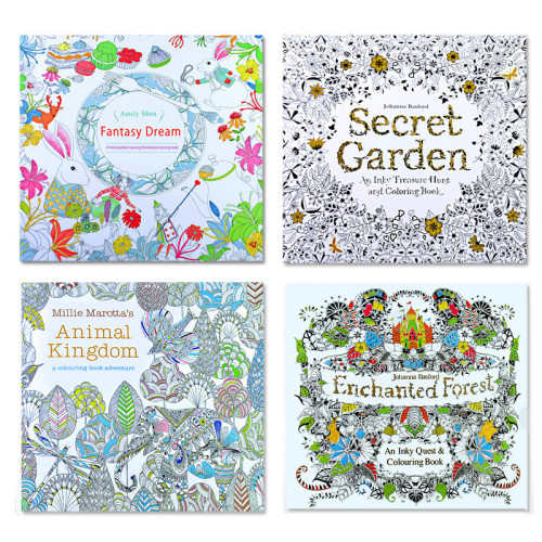 秘密花園塗色書  可任意填色  激發創意及靈感  同時療愈解壓  創作獨一無二的藝術品！