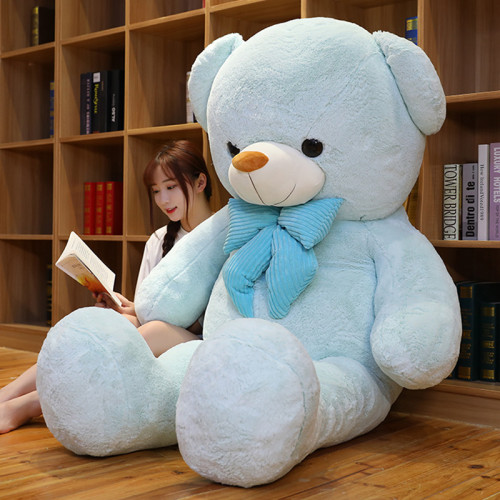 可愛藍色大熊抱枕玩偶大號小熊公仔毛絨玩具禮物
