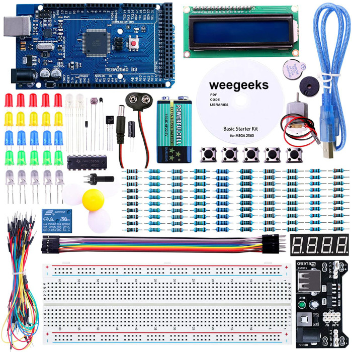 Mega 2560 Basic Starter Kit Compatible With Arduino IDE