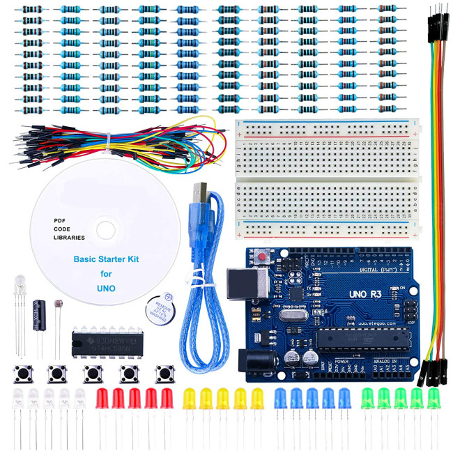UNO Project Basic Starter Kit with Tutorial and UNO R3 Compatible with Arduino IDE