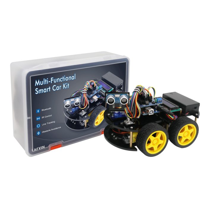 Multi-functional Smart Robot Car Kit for UNO R3, Ultrasonic Sensor, Bluetooth Module for Arduino with Tutorial