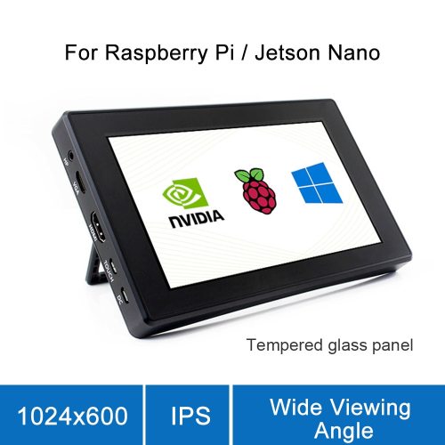 Raspberry Pi 4 Model B/ 3B+/ 3B 7 Inch Screen with LCD Screen Case 7 Monitor Display 1024x600 IPS Capacitive Touch Screen