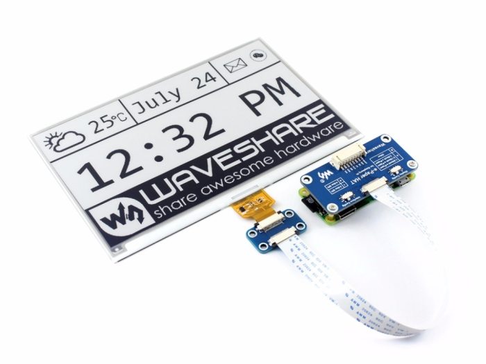 Waveshare 800x480 7.5inch E-Ink  HAT E-paper Display Supports Raspberry Pi STM32 Two-Color Ultra low power Consumption