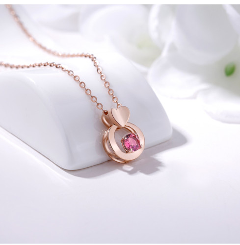 Clavicle chain tourmaline niche design sense ins simple light luxury gift for girlfriend