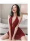 Sexy pajamas women summer small breasts temptation lace halter perspective net gauze appealing private lingerie hot short skirt