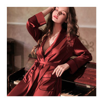 Luxury Long Sleeve Pajamas Mulberry Silk Silk Nightdress Sexy Women's 100% Silk Pajamas Satin Robe Luxury Long Sleeve Pajamas Mulberry Silk Silk Nightdress Sexy Women's 100% Silk Pajamas Satin Robe