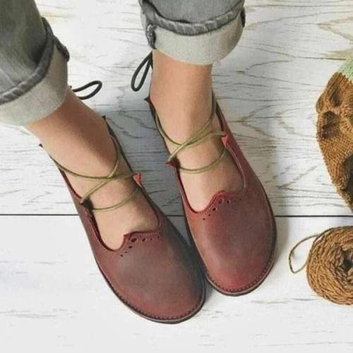 Women Lace Vintage Loafers