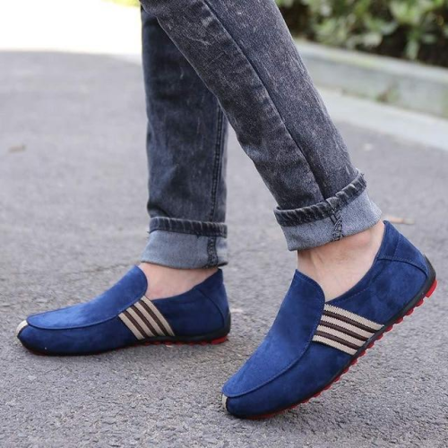 Men's Suede Leather Loafers Driving Moccasins Casual Flats Shoes