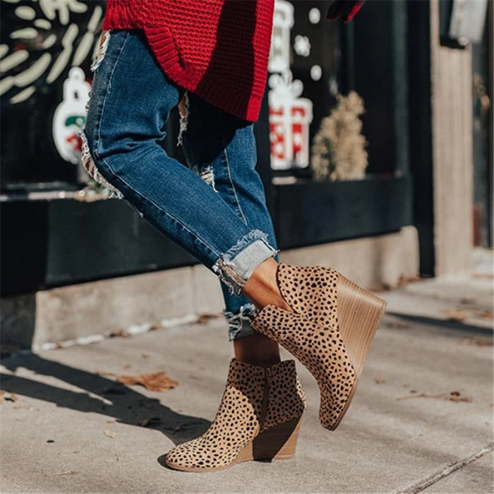The Macon Faux Suede Bootie In Cheetah