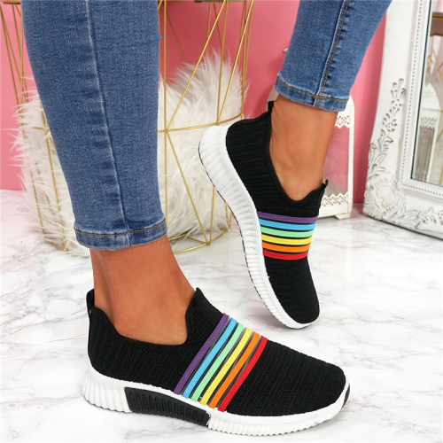 Breathable New Flying Woven Casual Shoes Women Sneakers
