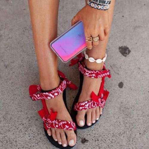 Women's  Pattern Open Toe Velcro  Sandals