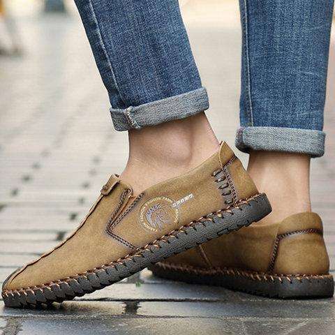 Breathable Flat Heel Casual slip on Men's Shoes