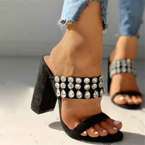 Square High Heels Summer Sandals