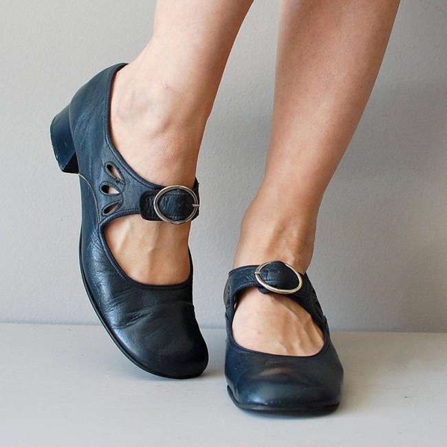 Mare Jane Summer Low Heel Vintage Women Sandals