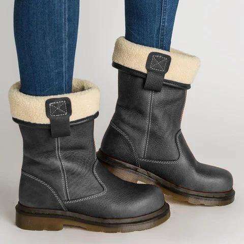 Women's Shoes Chunky Heel Fur Lined Boots