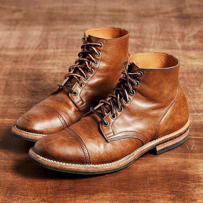 Men's Vintage PU Leather Ankle Boots