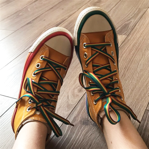 Rainbow Bottom Casual Shoes Woman High Top Sneakers