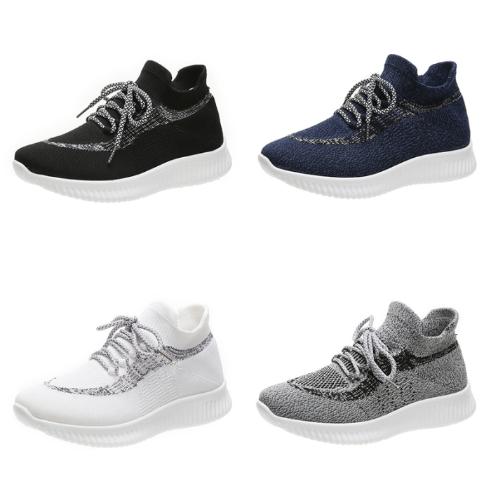 Fashion Breathable Flat Casual Mesh Shoes
