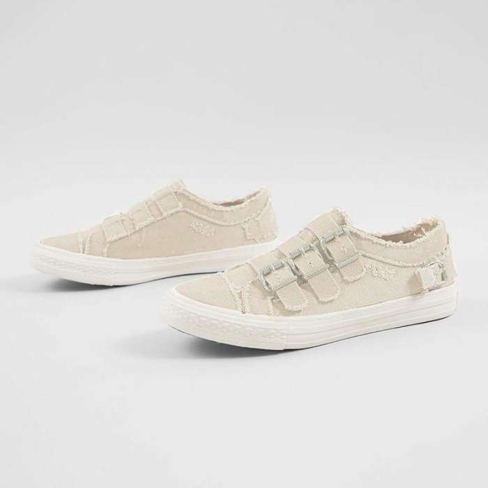 Women's Simple Comfortable Buckle Strap Canvas Sneakers