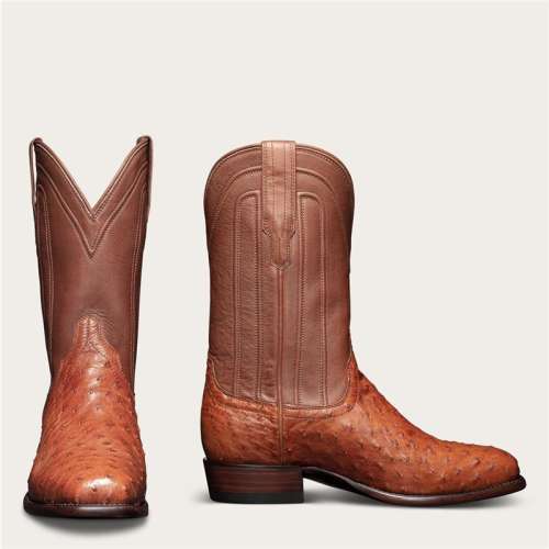 Men's Square Toe Cowboy Boots - Ostrich Leather Boot