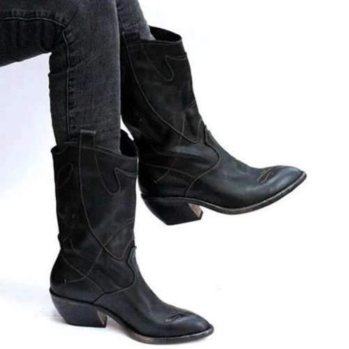 Winter Mid Tube Wide Calf Knight Boots