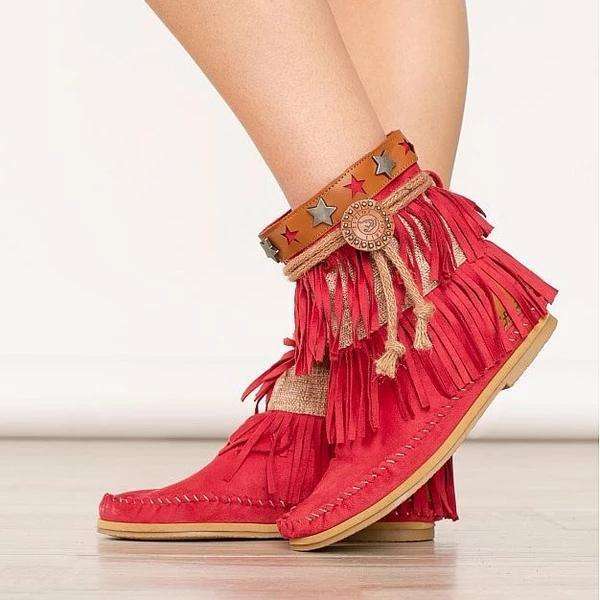 Suede Tassel Daily Boots