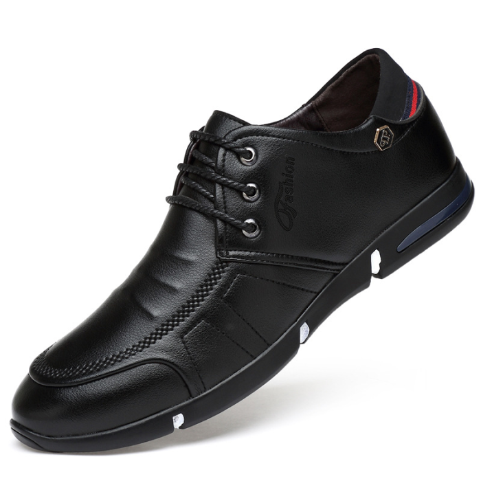 Men Microfiber Leather Comfy Non Slip Business Casual Shoes