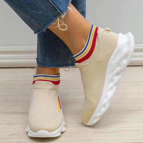 Women's Casual Slip On Athletic Fabric Sneakers