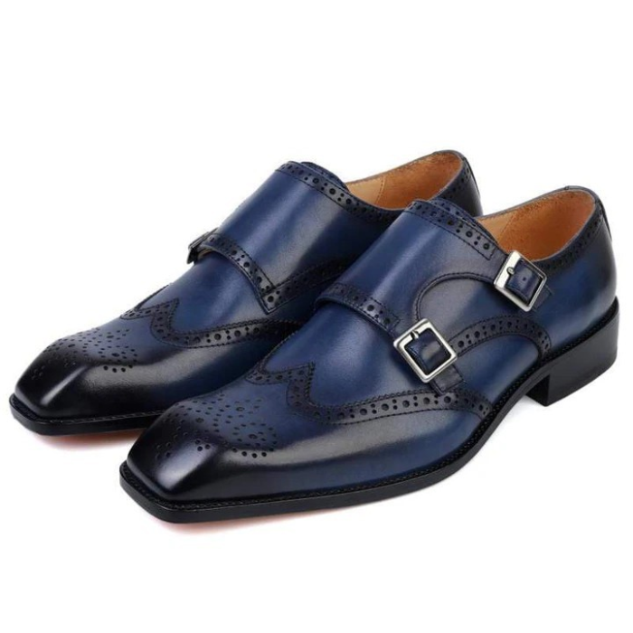 Men's Business Oxford Double Monk Shoes