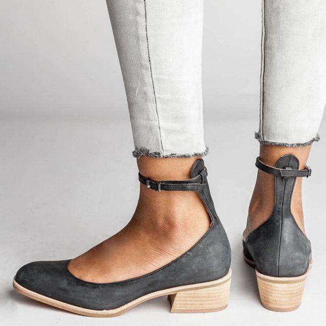 Women Adjustable Ankle Strap Slip-on Pump Sandals