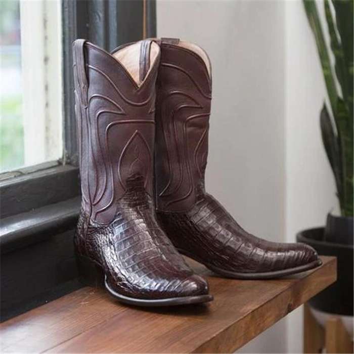 Men's Caiman Belly Cowboy Boots - Crocodile Skin Boot