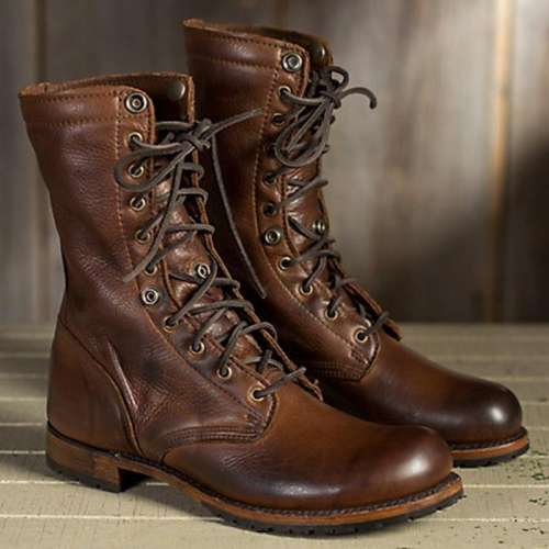 *Men's Fashion High Quality Martin Boots Leather Short Martin British Casual Boots